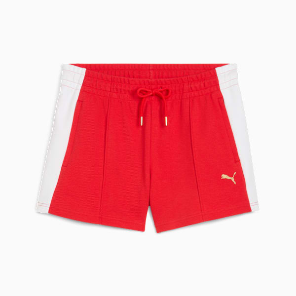 T7 Pintuck 4" Shorts Women, For All Time Red, extralarge